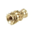 thumbnail image 5 of Uxcell Knurled Insert Nut M2 x 6mm L x 3.5mm OD Female Thread Brass Embedding Nut 60 Pack, 5 of 5