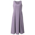 thumbnail image 2 of Ruyang Women's Summer Casual Dress Sleeveless Cotton Linen Long Dress Beach Cover Up Long Cami Maxi Dresses with Pocket, 2 of 6