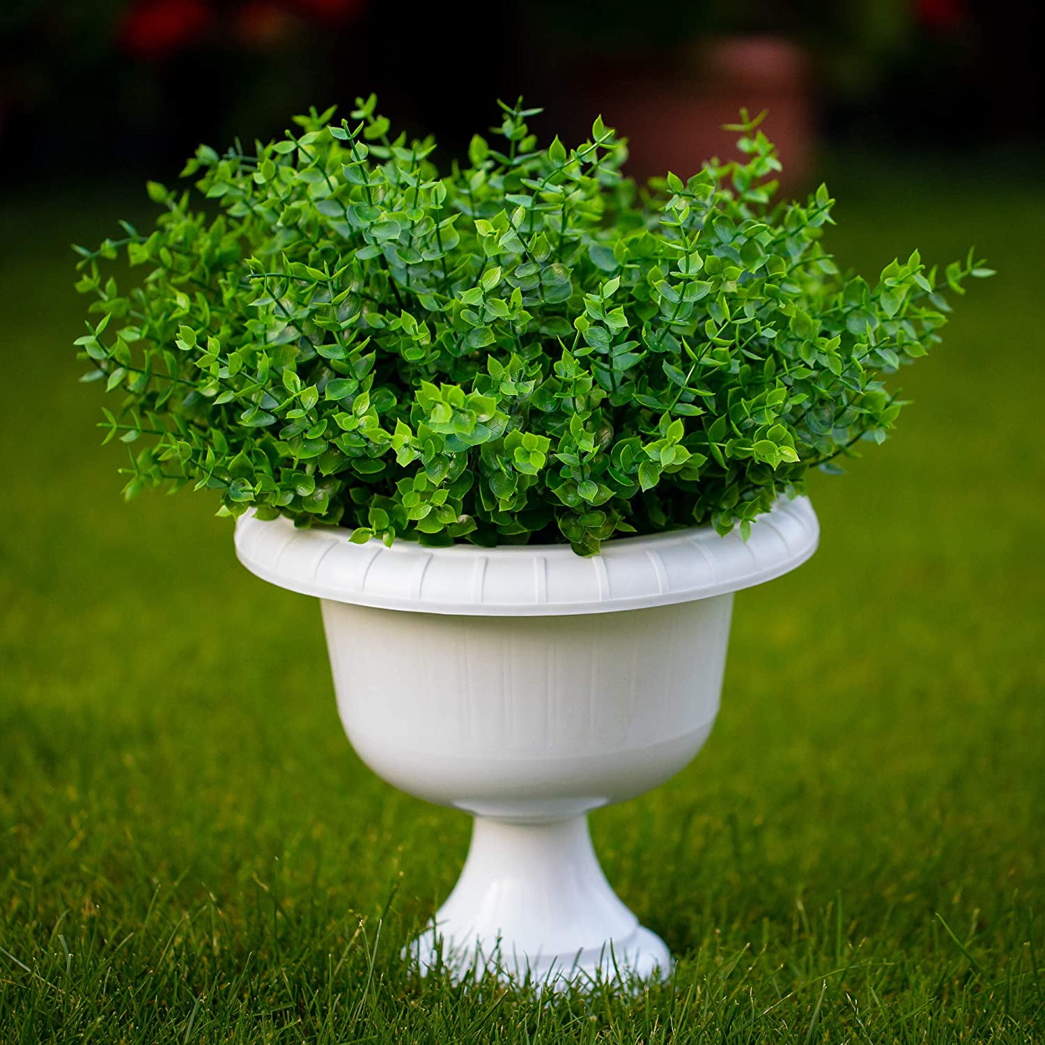 Viworld 14.3” Artificial Plastic Greenery Outdoor Bouquet (12 Count)