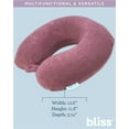 thumbnail image 3 of Bliss Memory Foam Neck Pillow - Soft U-Shaped Neck Support Travel Pillow with Washable Cover, 3 of 7