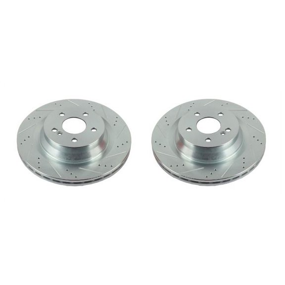 Power Stop EBR1451XPR Evolution Drilled & Slotted Rotors -Rear