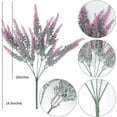 thumbnail image 5 of Sinhoon Artificial Lavender Flowers 8pcs Fake Plants with Faux Plastic Wedding Bouquet for Table Centerpieces Home Kitchen Garden Farmhouse Decor Fuchsia, 5 of 7