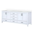 thumbnail image 6 of 80" W Double Bath Vanity, White, Cultured Marble Top, Solid Wood, Contemporary Cabinet White Vanity X 22" D, Surface, 6 of 6