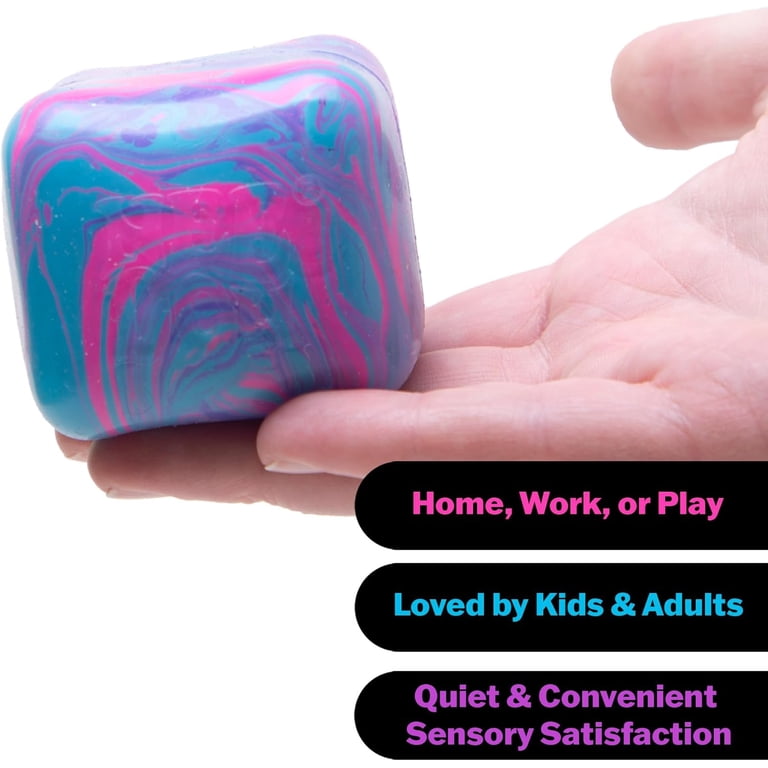 NeeDoh, Sensory Cube, Nice Swirl, Squeeze Stress Relief for Ages 3