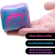 Schylling NeeDoh Nice Cube Swirl - Sensory Toy with a Super Solid Squish - Unique, Swirling Color Blend - Ages 3 and Up - Purple/Blue; One Cube Per Pack