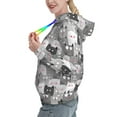 thumbnail image 3 of Yiaed Cats Group Print Womens Casual Hoodies Crew Neck Long Sleeve Sweatshirts With Pocket Pullover Tops Women's Hooded Sweatshirt-XX-Large, 3 of 5