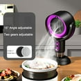 thumbnail image 4 of RichLink Portable Kitchen Fan Adjustable Exhaust Fan Cooking Atmosphere Customizable Airflow Efficient Smoke Removal High Power Motor,Black Purple, 4 of 9