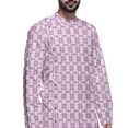 thumbnail image 3 of Atasi Kurta Long d'Été Imprimé de Designer avec Ensemble de Pyjama Blanc pour Hommes, 3 of 3