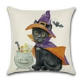 thumbnail image 3 of Housse de Coussin Citrouille d'Automne Housse de Coussin Décorative Halloween Action de Grâce, 18 x 18 Pouces, 2 Pcs Chat 6, 3 of 7