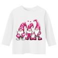 thumbnail image 3 of BRGZLK Girls Pink Ribbon 3/4 Sleeve T-Shirts Kids Breast Cancer Awareness Shirt Loose Round Neck Tunic Top White 7-8 Years, 3 of 4