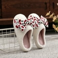 thumbnail image 5 of Bow House Slippers for Women Ladies Bowknot Comfy Fuzzy Bedroom Slippers Bride Wedding Indoor Outdoor Memory Foam Shoes, 5 of 8