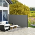 thumbnail image 2 of Outsunny 118" x 63" Retractable Side Awning Folding Privacy Screen Grey, 2 of 10
