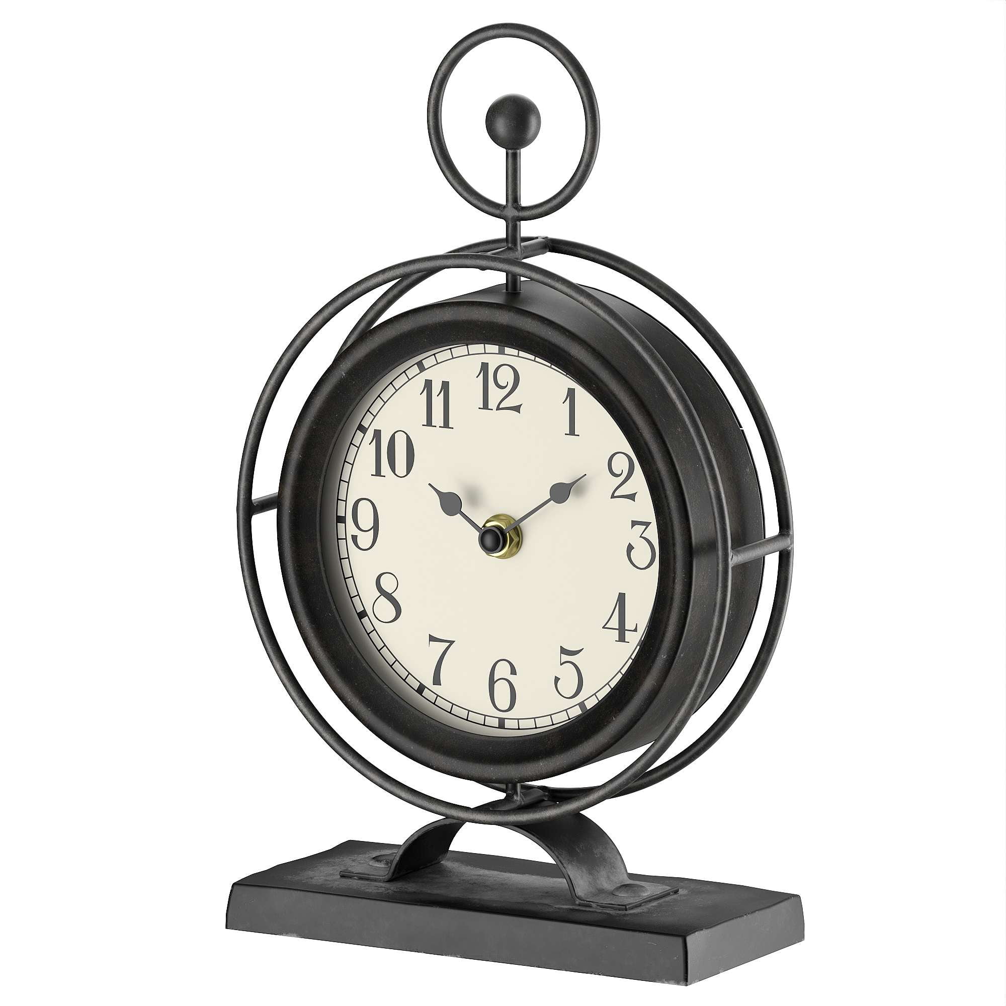 Barnyard Designs Small Vintage Table Clock Ornate Desk Clock ...