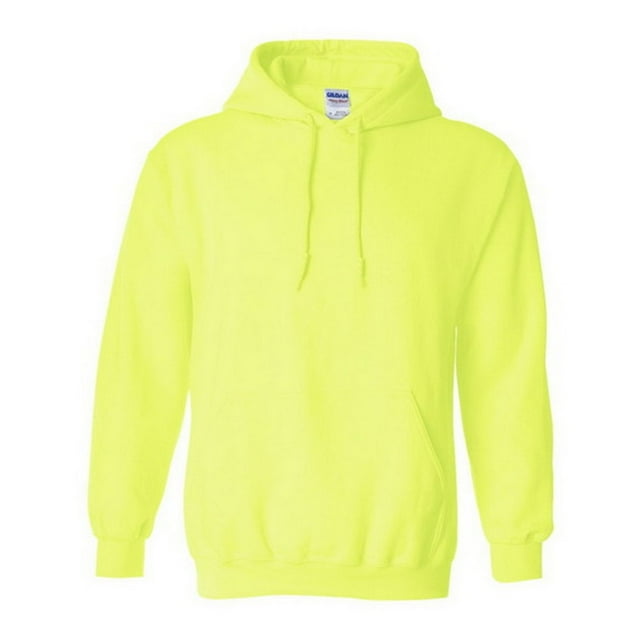 Gildan - Sudadera con capucha de combinación de tejidos Unisex (Verde fluorescente)