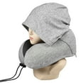 thumbnail image 2 of Mdesiwst U-shaped Pillow Removable Comfortable Hooded Memory Foam Neck Pillow for Long Trips Traveling Car Driving, 2 of 7