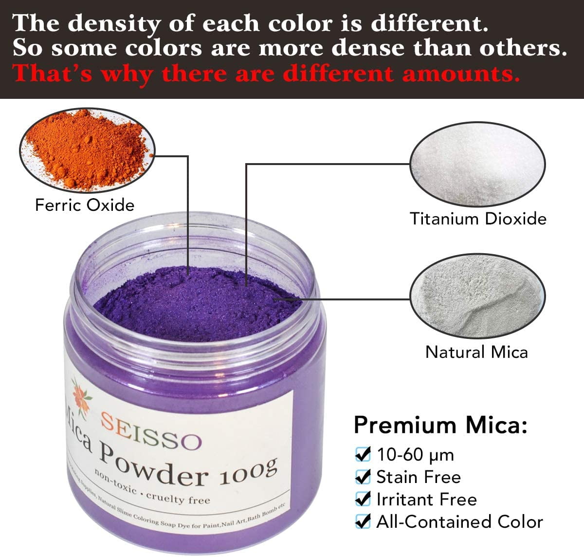 SEISSO - 150g Mica Powder - 15 Colors Epoxy Resin Pigment - Shimmery  Pigment Powder for Slime, Paint, Soap Making, Nail Polish, Epoxy Resin,  Candle