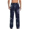 thumbnail image 7 of FREEAMG Men's Pajama Pants with Pockets Sleepwear Lounge Pants Stretch Casual Star Navy 17, 7 of 7