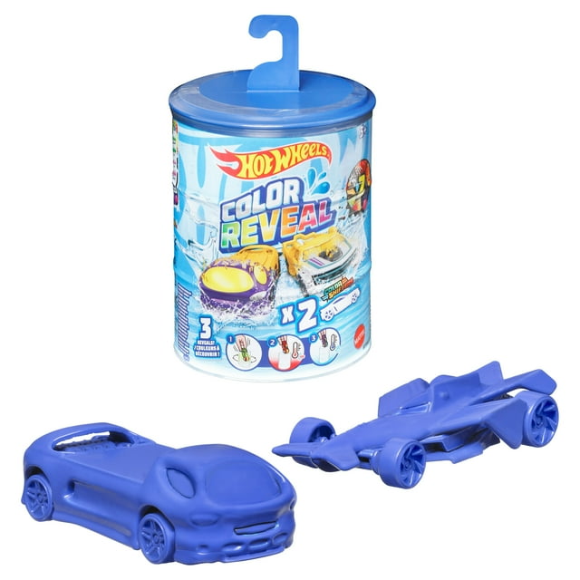 Hot Wheels Color Reveal, Set of 2 Vehicles with Surprise Reveal & Color-Change Feature