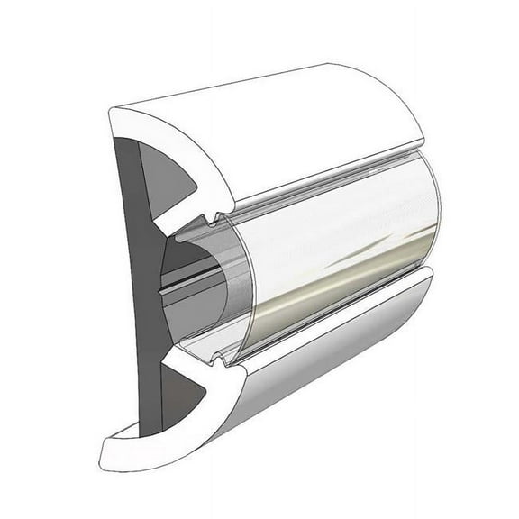 Taco Metals V213670WHA 20 ft. Arctic White Rigid Rub Rail