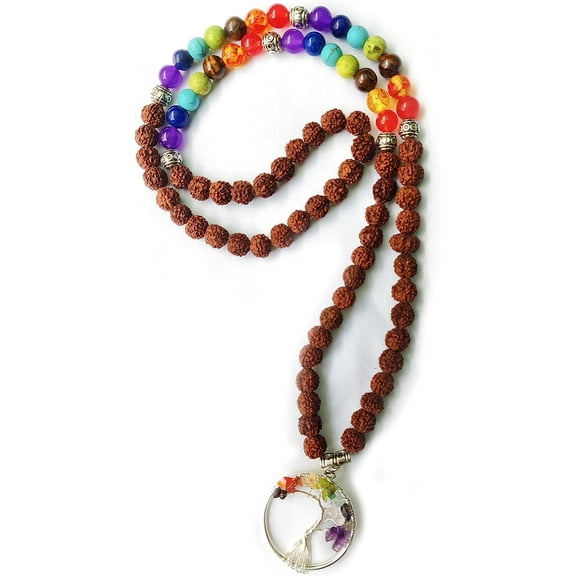 Wonder Care Rudraksha Mala 5face(Panchmukhi) Rudraksha Beads Ornament Rosary Japa Mala Beads Necklace | Beads | Meditation Beads 7 chakra Mala