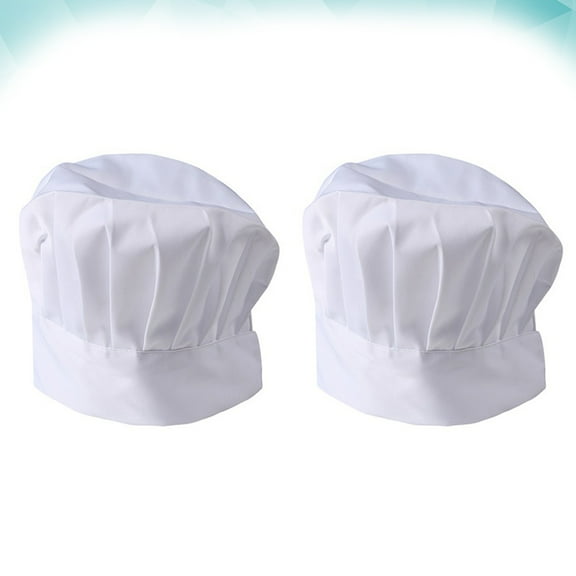 WRITWAA 2-Pack Adjustable White Chef Hats Breathable Cooking Caps for Catering, Kitchen, Restaurant and Home Use