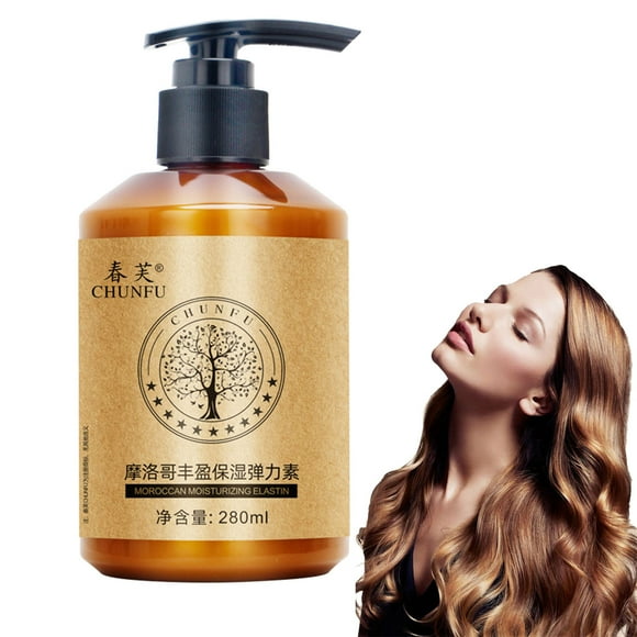 TopLLC Hair Care Products Long-lasting Styling Moroccan Volume Moisturizing Elasticity Moroccan Hydrating Styling Cream Elastin For Dry Damaged Bounce Curl Hair Care 280ML a Cream