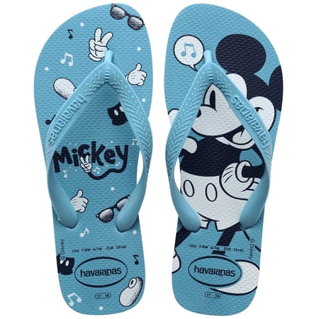 Havaianas Adult Unisex Top Disney Mickey Mouse Flip Flop Sandals, Tranblue, Size 6