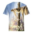 thumbnail image 5 of EGNMCR T-shirt de Pâques T-Shirts pour Femmes Imprimé de Pâques Mardi Gras T-shirt Décontracté à Manches Courtes Imprimé Col Rond Haut T-shirt Femmes T-Shirts, 5 of 5