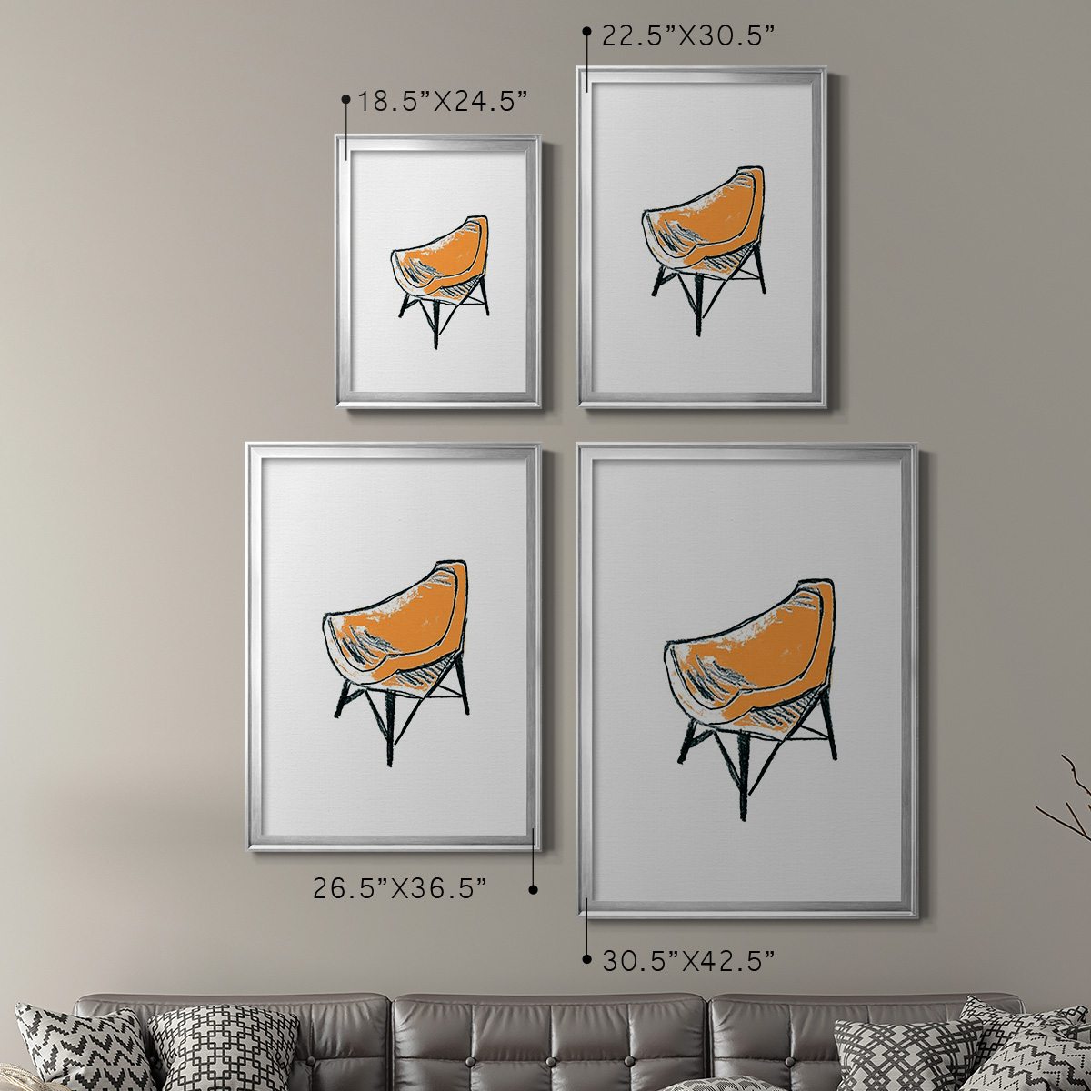 Take a Seat XII Premium Framed Print, in Gold, Black, or Silver - Ready to Hang