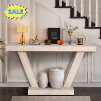 Tcbosik Console Table, 60 inch Farmhouse Behind Couch Table, Narrow Entryway Accent Table for Living Room, Hallway, Easy Assembly, Antique Natural