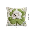 thumbnail image 3 of HuiXinOu Spring Animal Print Pillow Cover 16x16in, Cute Imitation Embroidery Design, Decorative Sofa Cushion Cover for Living Room, Seasonal Home Decor, 3 of 7
