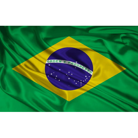 G128 - BRAZIL FLAG NEW 3X5ft BRAZILIAN FOOTBALL BANNER 90X150cm POLYESTER POLY