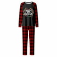 thumbnail image 1 of RXMEKW Flannel Print Long Sleeve Top And Pants Pajama Set For Women, Family Matching, Red Polyester, XXL, 1 of 3
