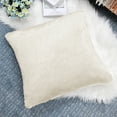 thumbnail image 3 of Home Soft Things Faux Fur Throw Pillow Cover 4 Piece Set-Taupe - 20" x 20", 3 of 9