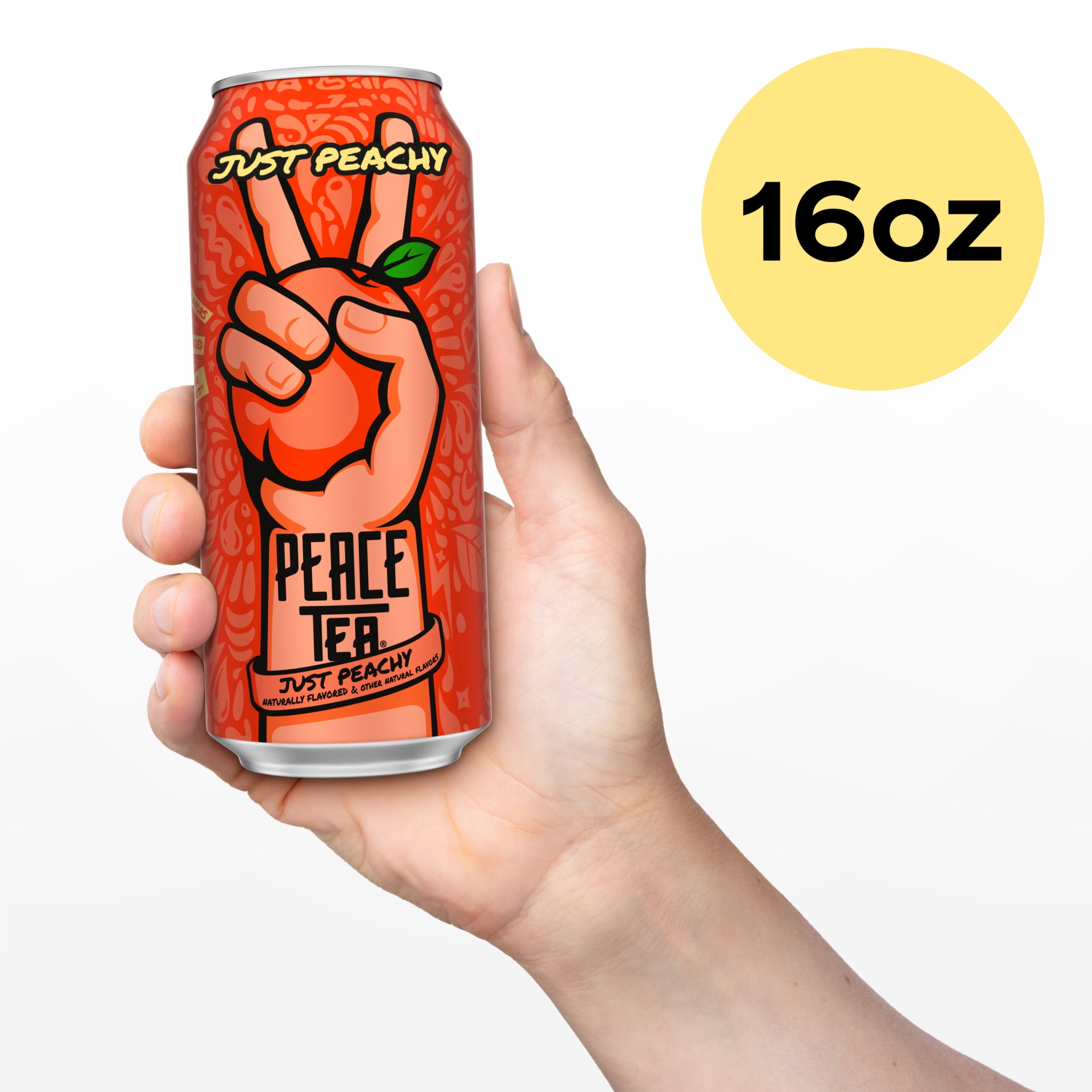 Peace Tea Just Peachy Canned Iced Tea, 16 fl oz