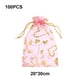 thumbnail image 3 of Kearding 100 piezas bolsas con cordón ajustable Multicolor presente bolsas Festival impresión caramelo bolsillo regalos de navidad suministros Almacenamiento y organización del hogar Rosado 20*30cm Kearding HA062853-15B, 3 of 6