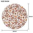 thumbnail image 6 of Fall Footballs and Autumn Leaves Pattern Round Tablecloth 60" X 60",Wrinkle Wipeable Table Cloth for Kitchen Dining Room Picnic Patio Party, 6 of 6