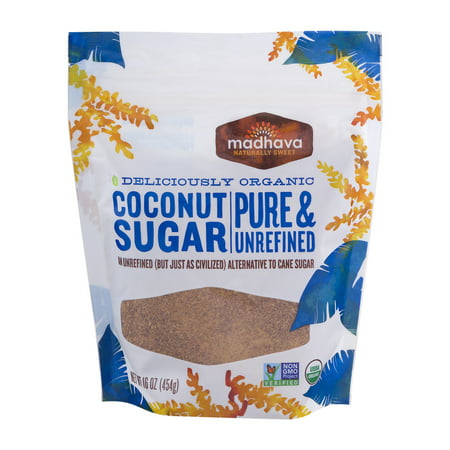 Madhava Coconut Sugar Pure & Unrefined, 16.0 OZ - Walmart.com