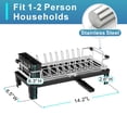 thumbnail image 5 of iSPECLE Small Dish Drying Rack for Counter or Over Sink, Stainless Steel Expandable Dish Drainer with Drain Board and 360° Swivel Drain Spout for RV, Camper, 1-2 People, Narrow 6.5" W, Silver, 5 of 9