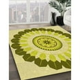 thumbnail image 2 of Ahgly Company Indoor Rectangle Patterned Dark Yellow Green Area Rugs, 3' x 5', 2 of 6
