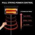 thumbnail image 4 of Simple Deluxe Standing Heater Patio Outdoor Balcony, Courtyard with Overheat Protection, 750W/1500W, 4 of 7