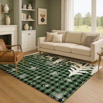 Addison Rugs Mayfield Premium Machine Washable Transitional Holiday Green Rectangle Rug, 2'6" x 3'10"