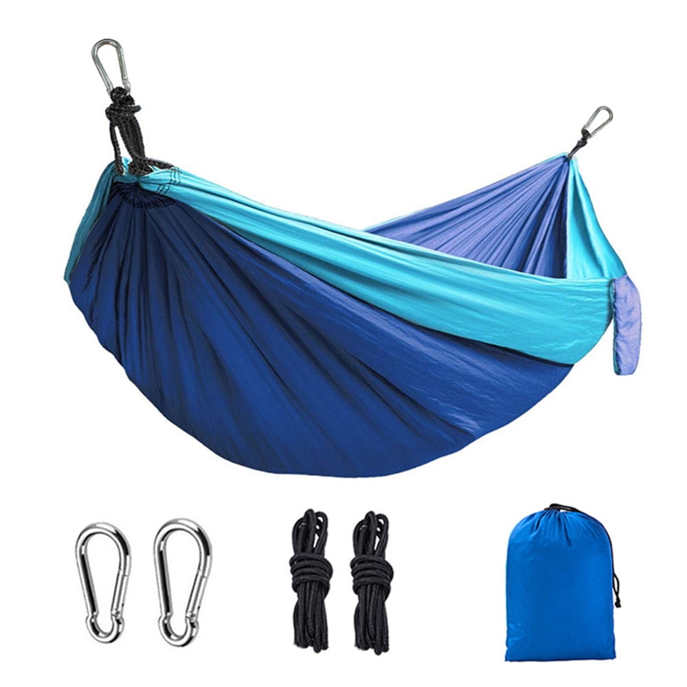 Backpacker Approved and Ready for Adventure! Single Camping Hammock Lightweight and Compact Parachute Nylon Hammocks with Free Premium Straps & Carabiners Backpacker Approved and Ready for Adventure! Single Camping Hammock Lightweight and Compact Parachute Nylon Hammocks with Free Premium Straps & Carabiners