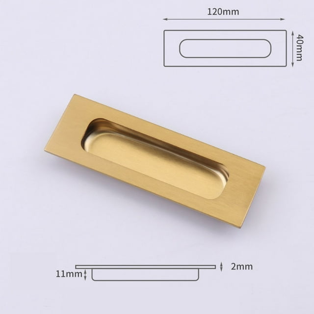 Stainless Steel Concealed Sliding Door Handle Embedded Door Handle