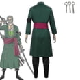 thumbnail image 3 of Anime One Piece Roronoa Zoro Cosplay disfraces Kimono disfraces de Halloween para hombres ropa de juego de rol P, 3 of 4