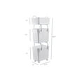 thumbnail image 4 of Hanamya 3-Piece Modern Plastic Laundry Hamper & Basket Set in White, 4 of 7