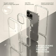 ULAK Phone Case for iPhone 15 Pro Max, Sturdy Rugged Hybrid Heavy Duty Shockproof Clear Case for Apple iPhone 15 Pro Max 6.7 inch 2023, Transparent