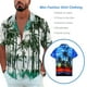 thumbnail image 3 of Sonducket Camisa de manga corta para hombre, informal, de moda, de secado rápido, holgada, con estampado de vacaciones, ropa de playa para fiestas y Camisetas Azul/XL Sonducket AP012201-13, 3 of 6