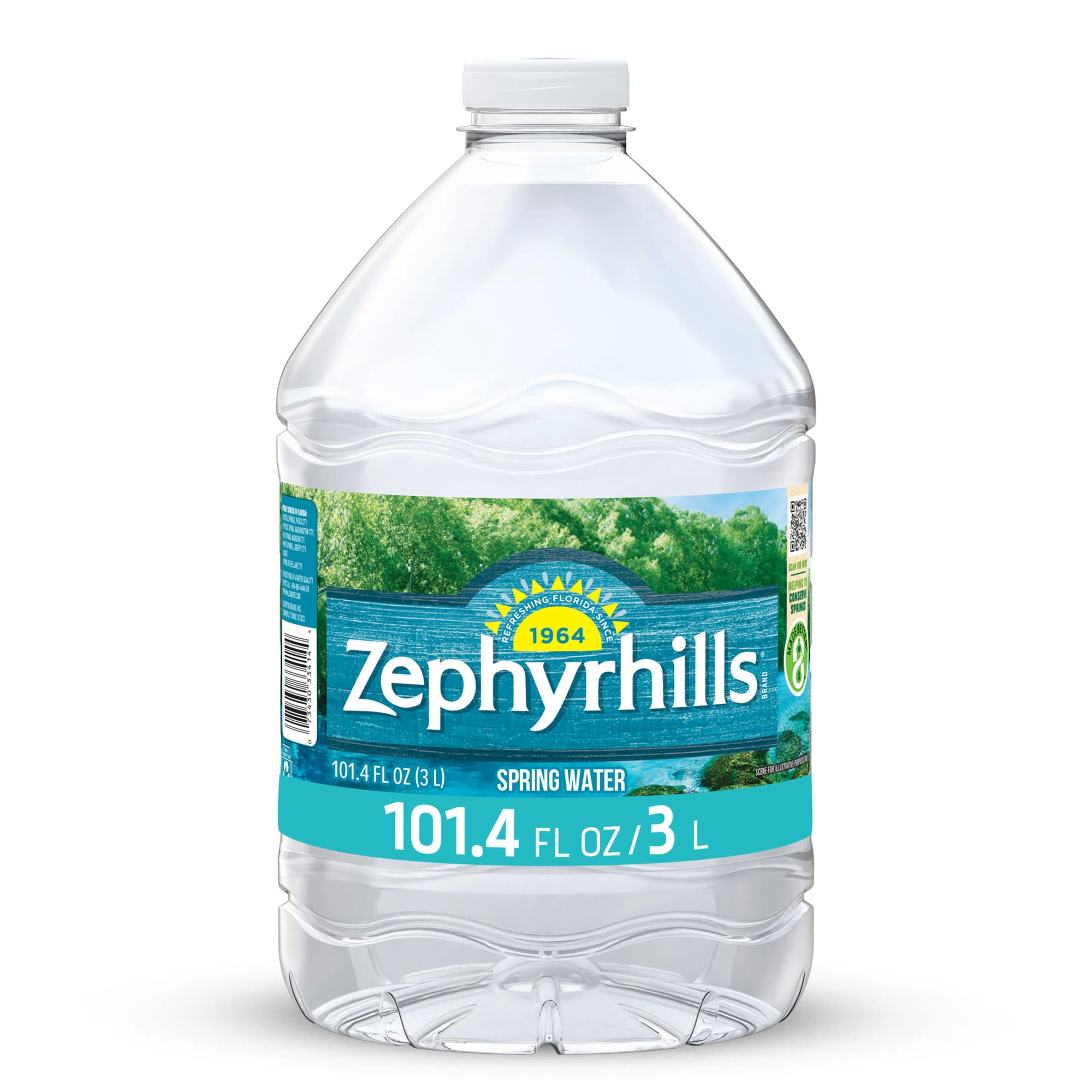 Zephyrhills Florida Spring Water, 3 Liter, Single Plastic Jug
