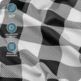 thumbnail image 3 of Bare Home Ultra-Soft Sheet Set - Premium 1800 Collection - Deep Pockets - 4-Pieces - King, Buffalo Plaid - White/Black, 3 of 6